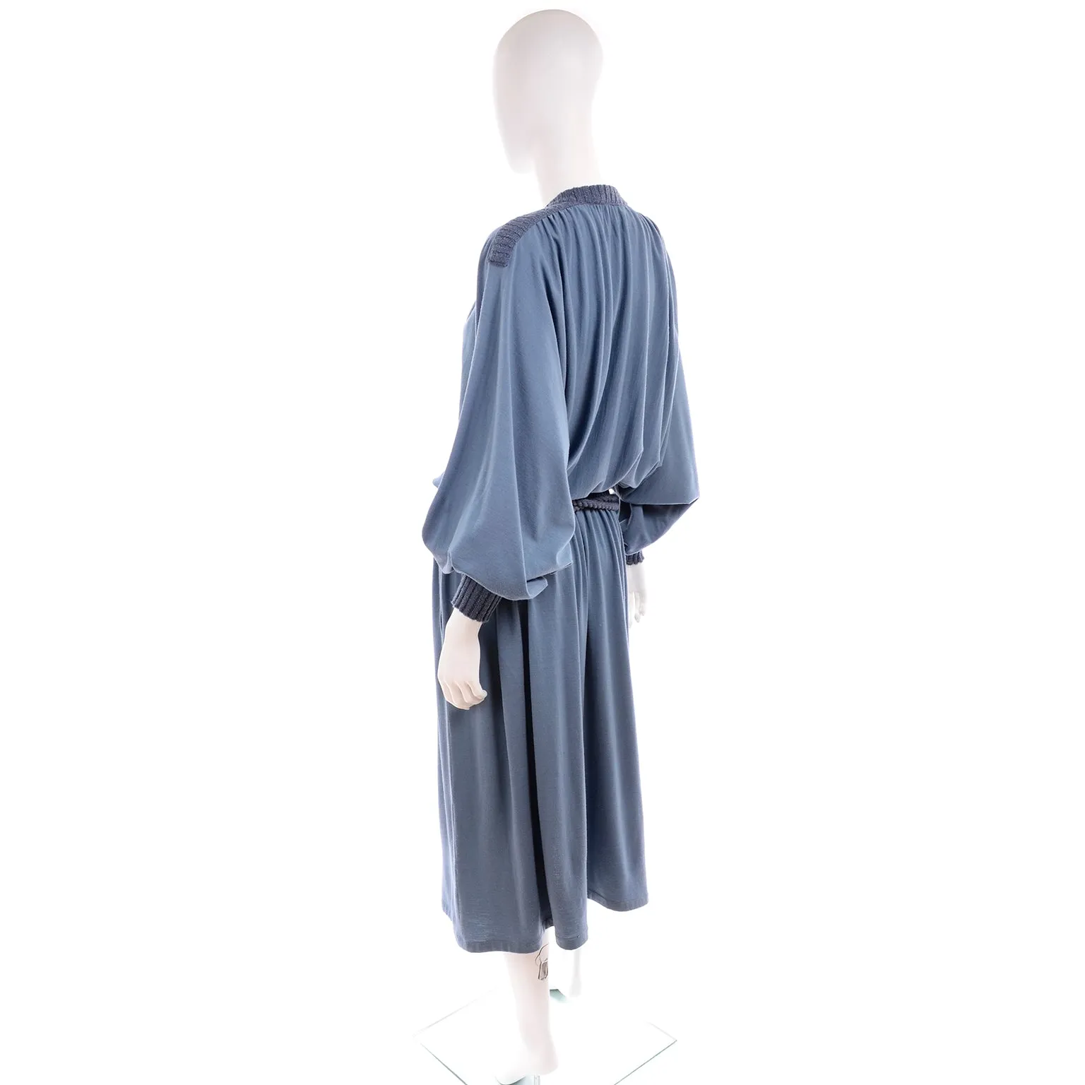 1973 Missoni Steel Blue Dress w/ Rope Belt Medium