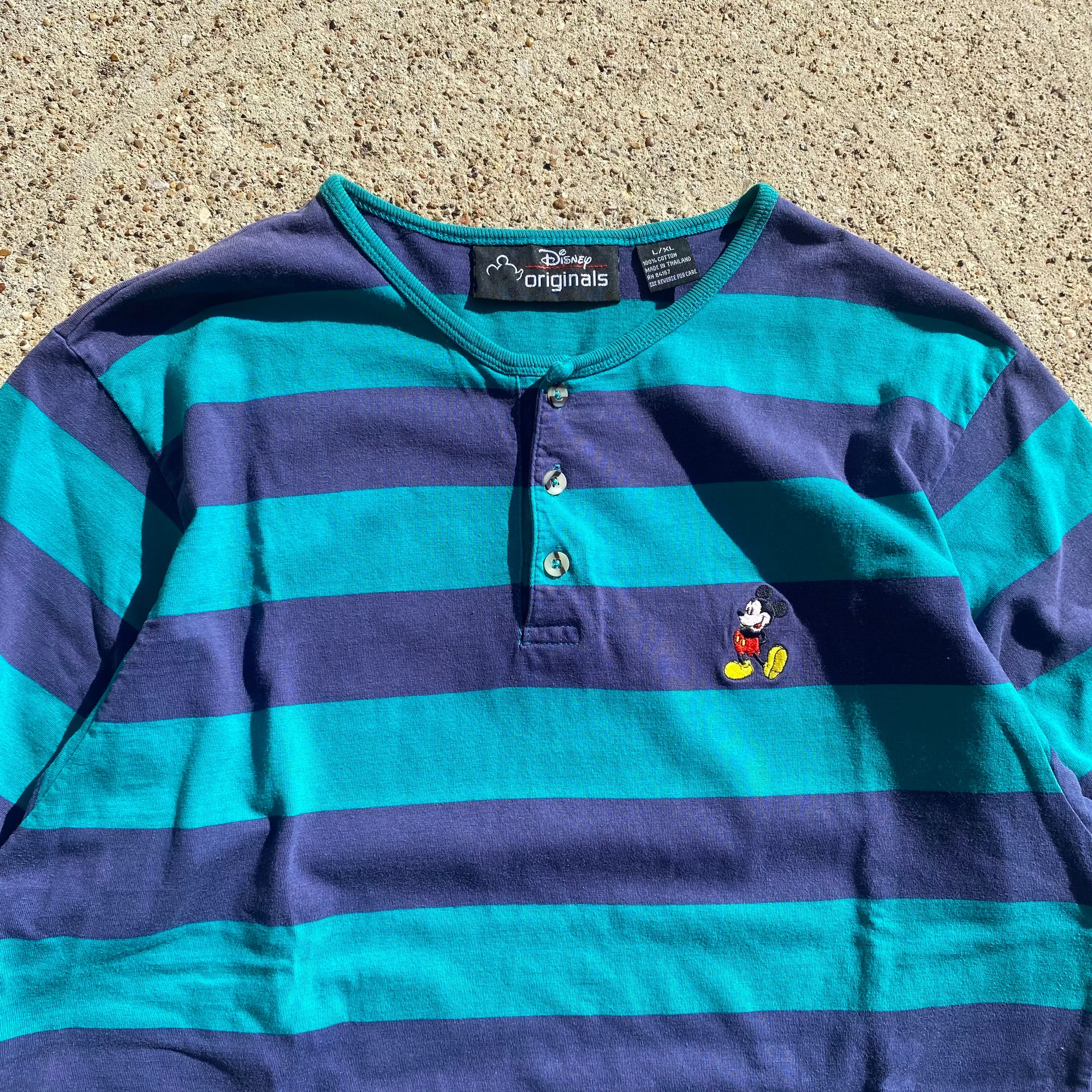 1990s Mickey Mouse Vintage Horizontal Striped T-shirt