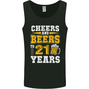 21st Birthday 21 Year Old Funny Alcohol Mens Vest Tank Top