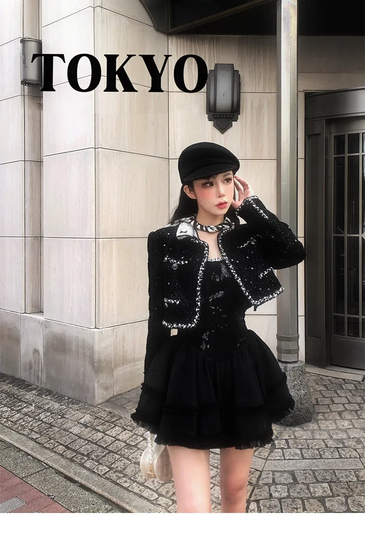 【24s Sep.】Black Bow Strap Dress