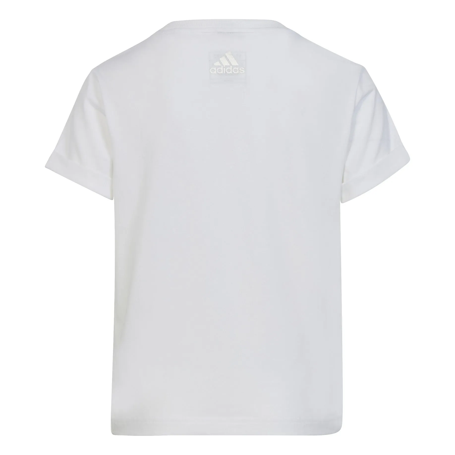 Adidas T-shirt manica corta in cotone da ragazza con nodo laterale HR5818 white