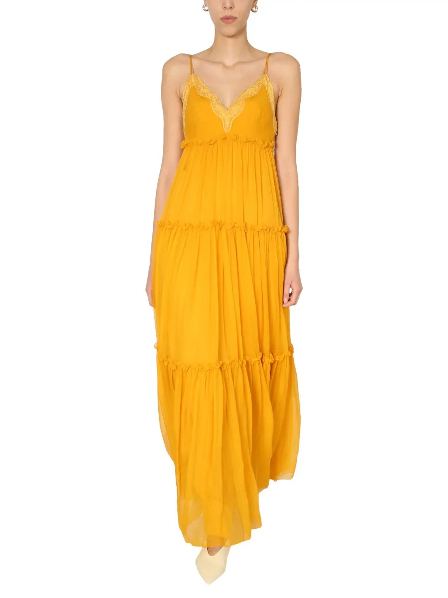 Alberta Ferretti Chiffon Slip Dress