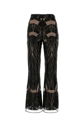 Alberta Ferretti Two Tone High-Waist Flared Pants