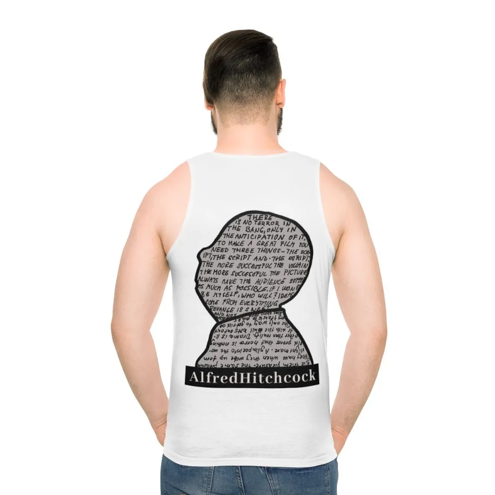 Alfred Hitchcock Grey Unisex Tank Top | Movie Apparel