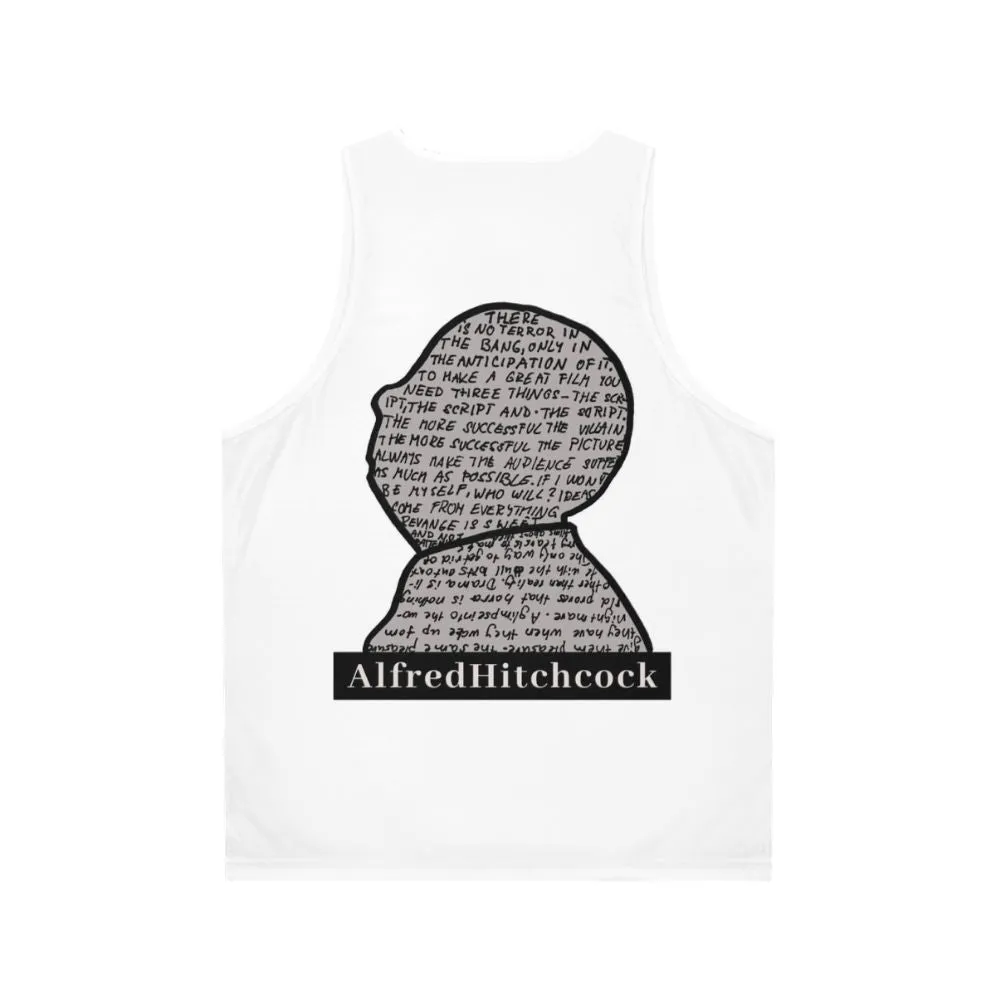 Alfred Hitchcock Grey Unisex Tank Top | Movie Apparel