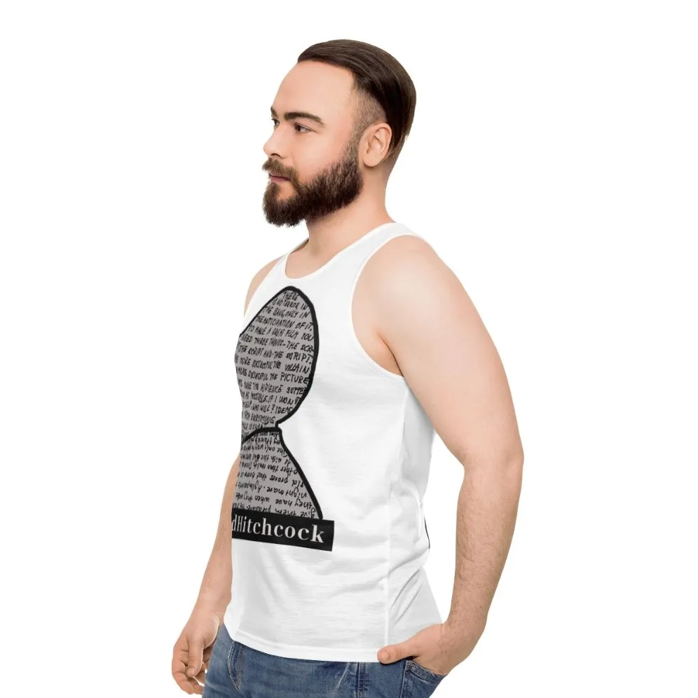 Alfred Hitchcock Grey Unisex Tank Top | Movie Apparel