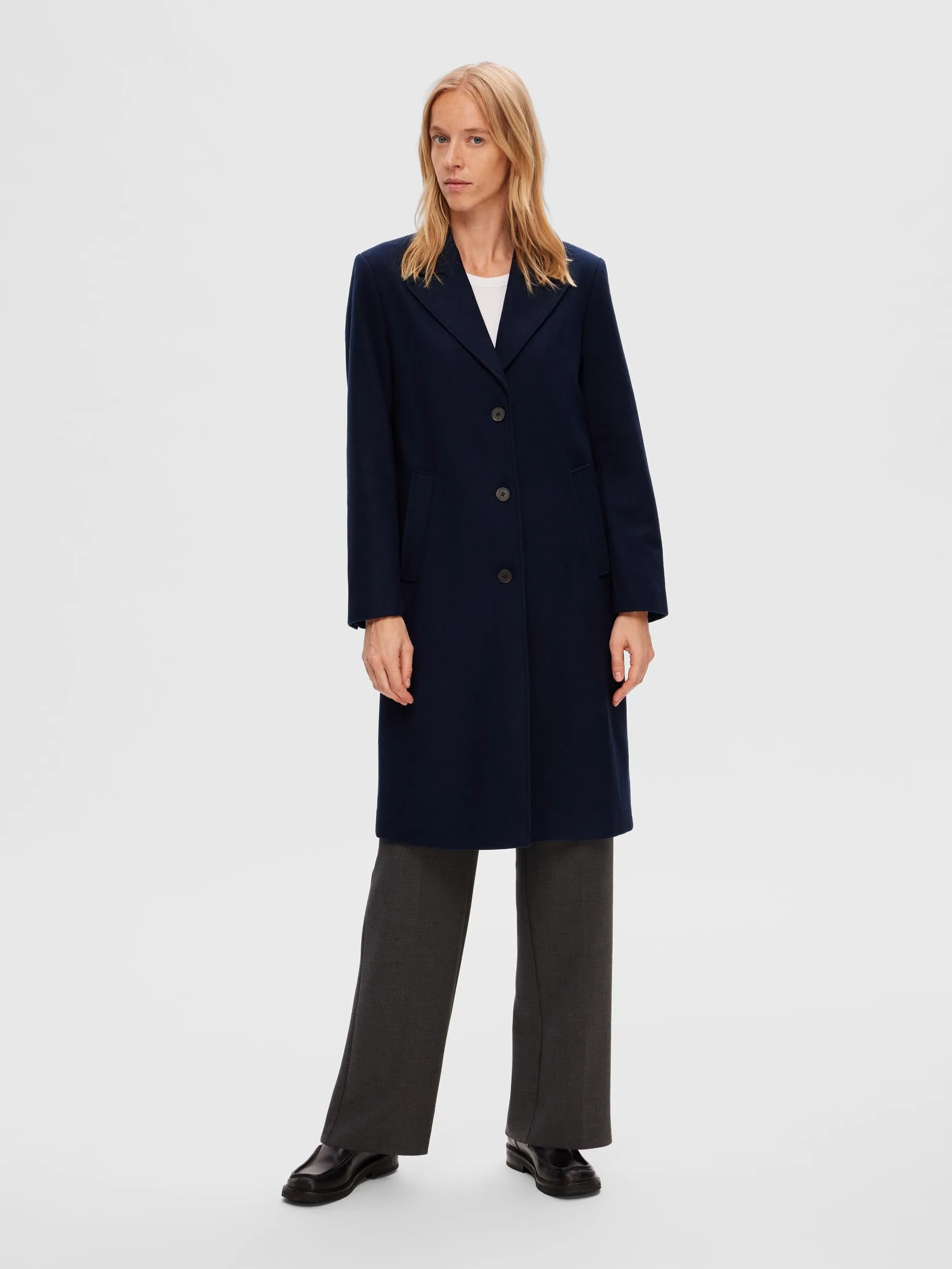 Alma Wool Coat - Dark Sapphire