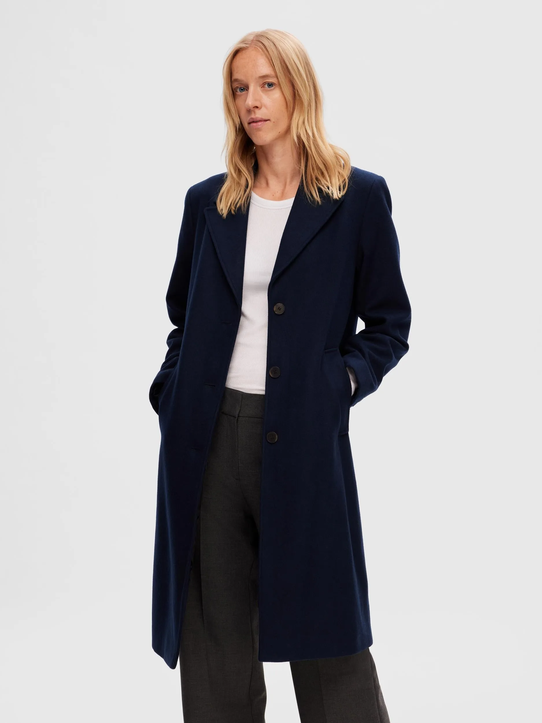 Alma Wool Coat - Dark Sapphire