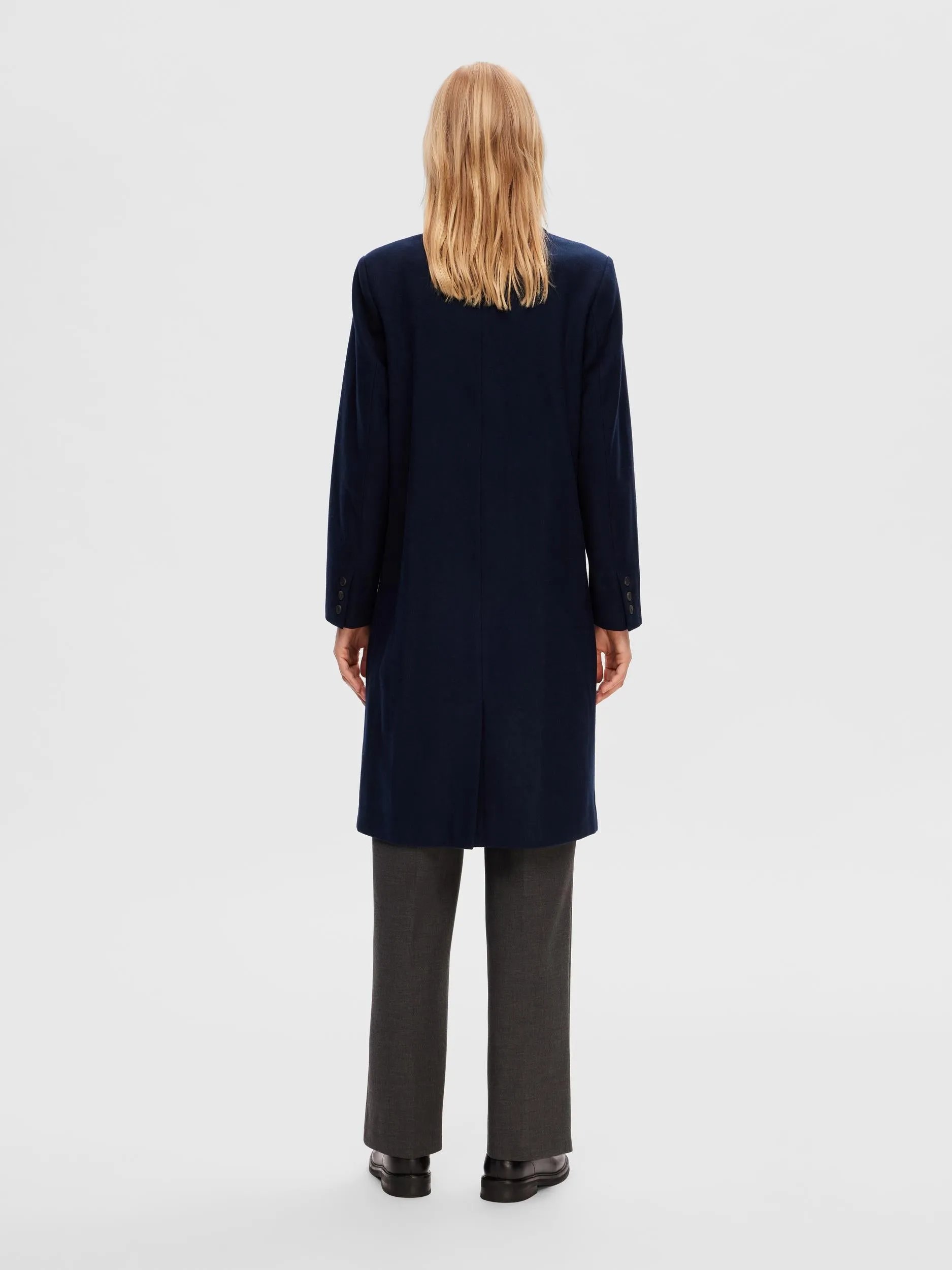 Alma Wool Coat - Dark Sapphire