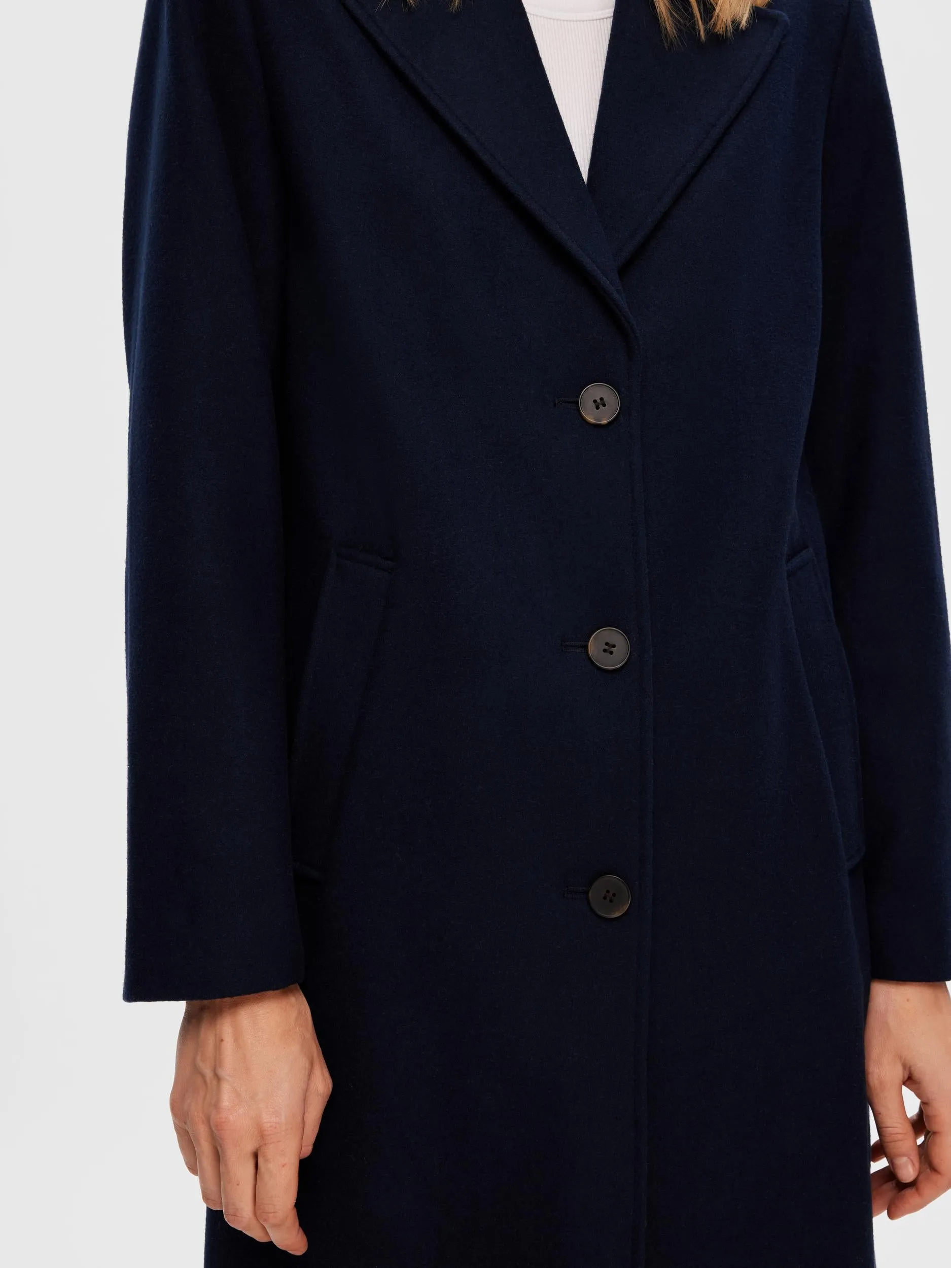 Alma Wool Coat - Dark Sapphire