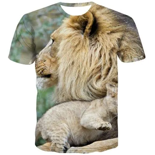 Animal T-shirt Men Lion Tshirt Anime Street Shirt Print Hip Hop Tshirts Cool Harajuku T shirts Funny Short Sleeve Hip hop Men