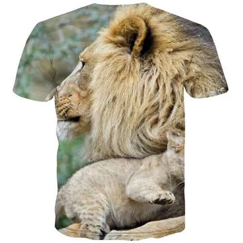 Animal T-shirt Men Lion Tshirt Anime Street Shirt Print Hip Hop Tshirts Cool Harajuku T shirts Funny Short Sleeve Hip hop Men