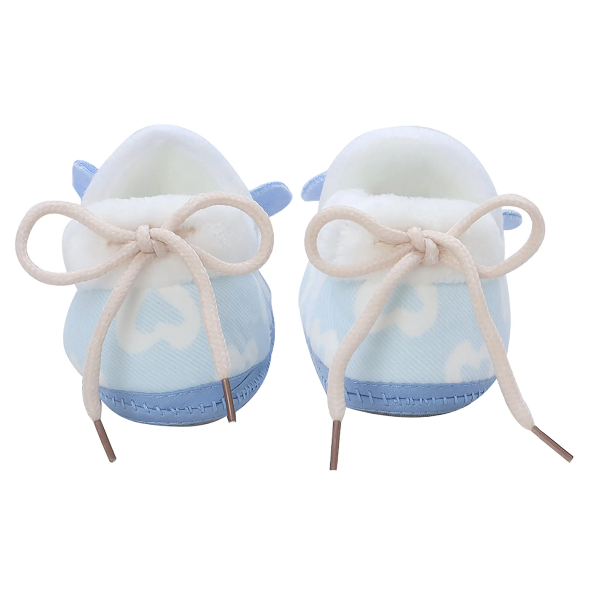 Baby Moo 3D Elephant Soft Slip-On Anti-Skid Plush Warm Booties - Blue