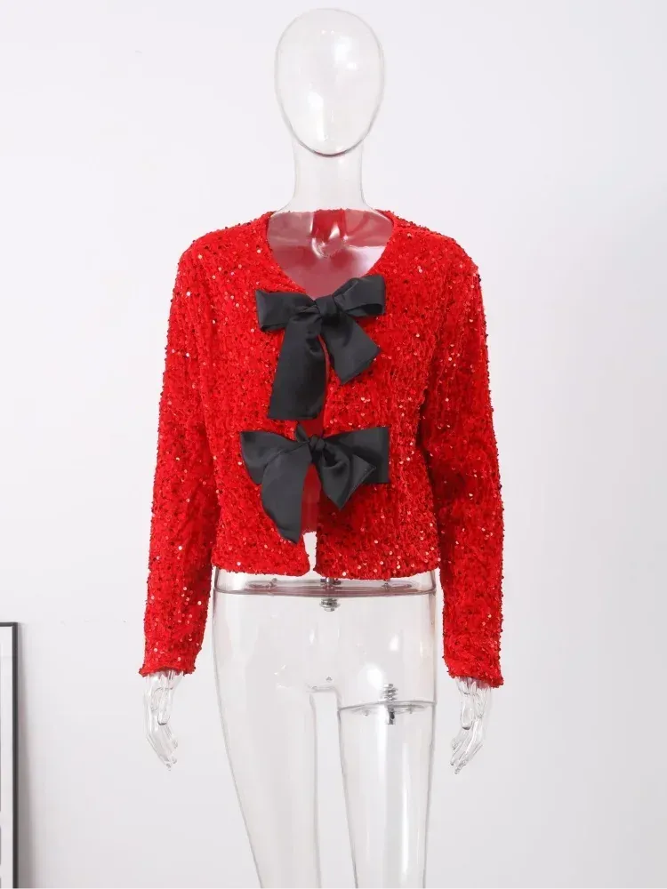 Beaux - Sequin top with bows