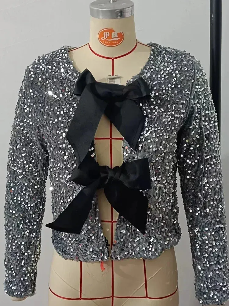 Beaux - Sequin top with bows