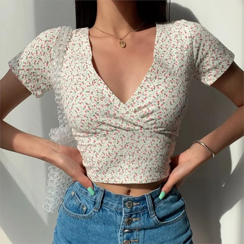 Beth Floral Crop Top