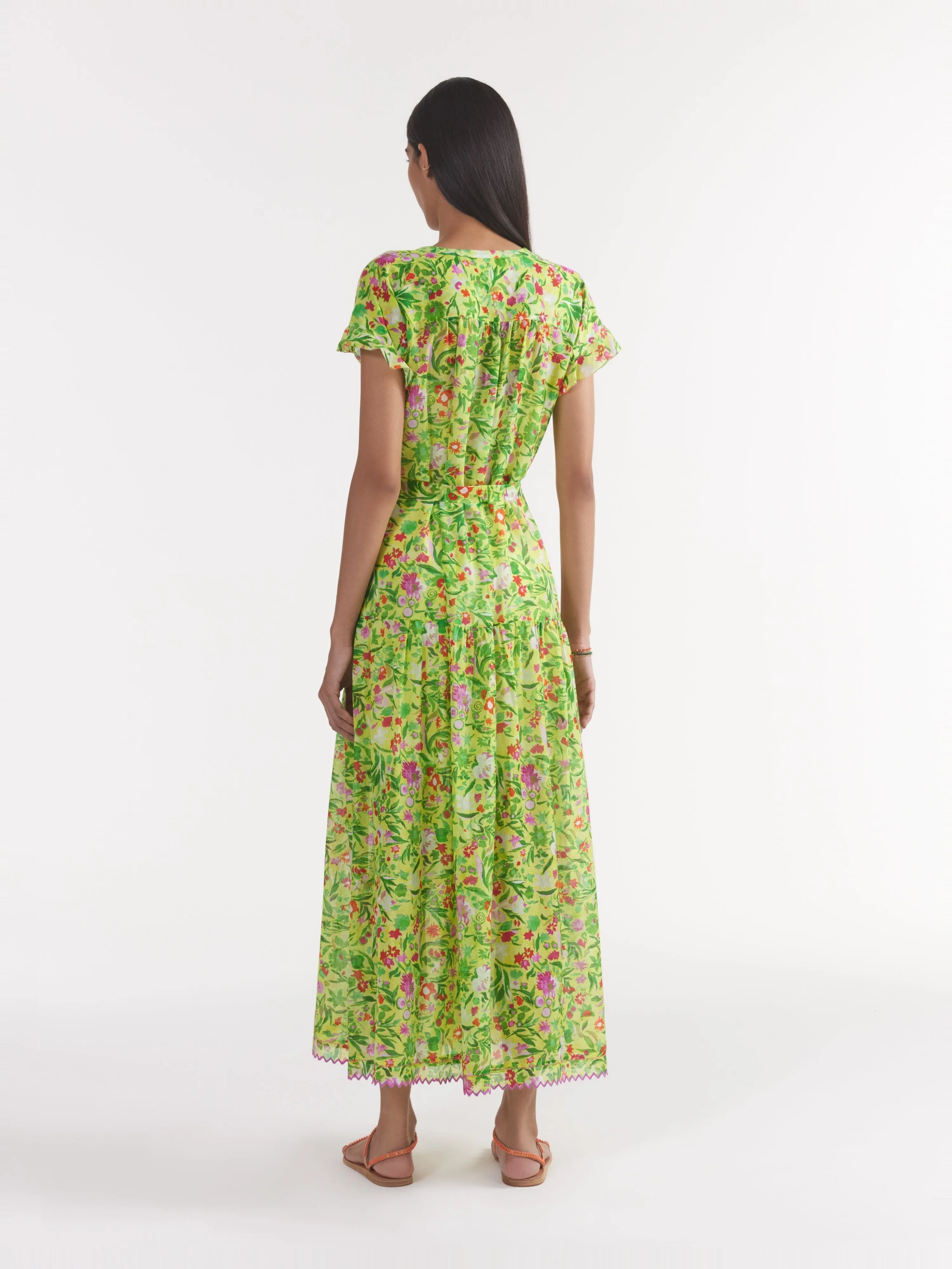 Bettie B Dress in Bouquet Lime