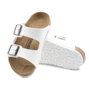 Birkenstock Kids Arizona White Birko Flor Narrow