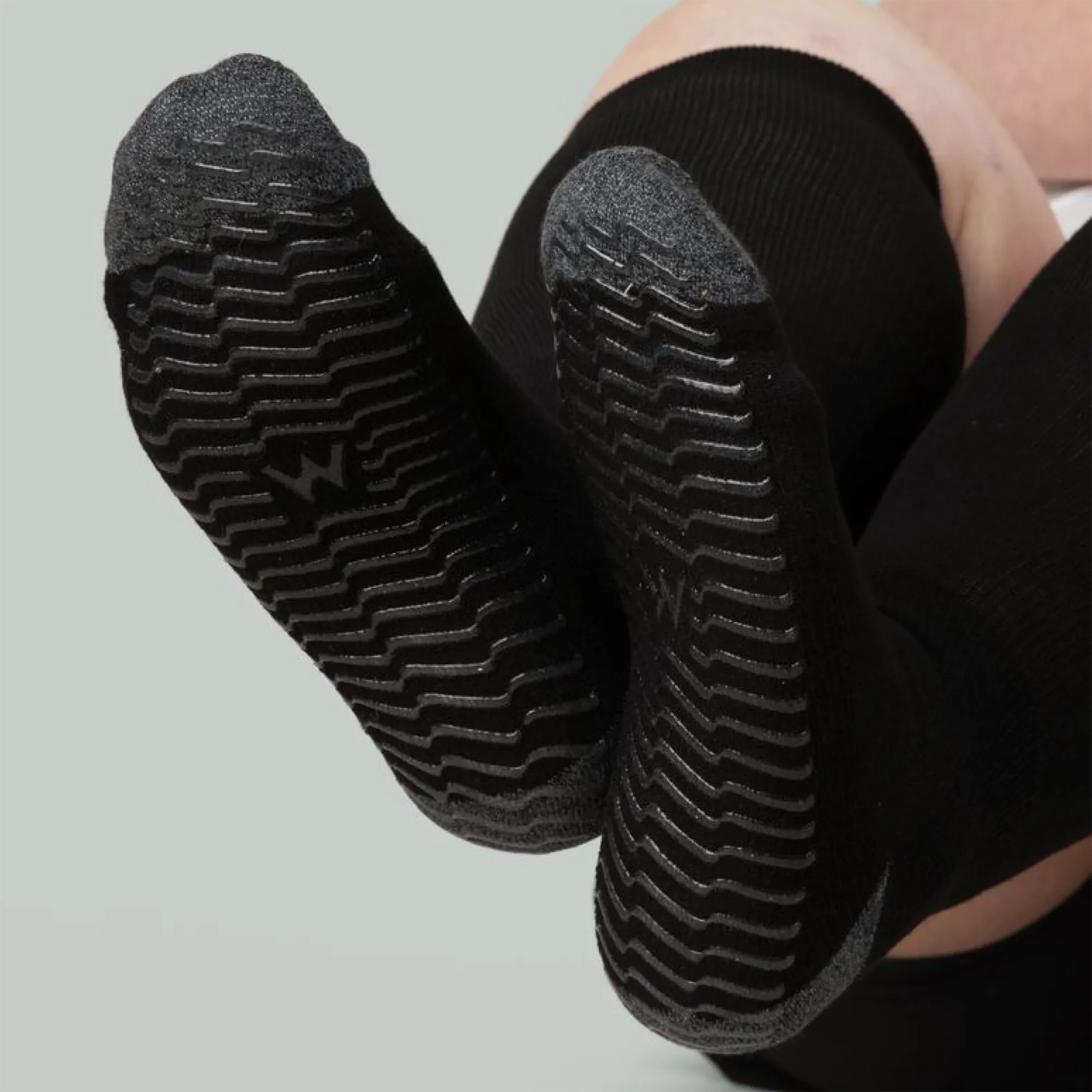 Black Charcoal - Grip Socks - Wide calf - 5 Pack