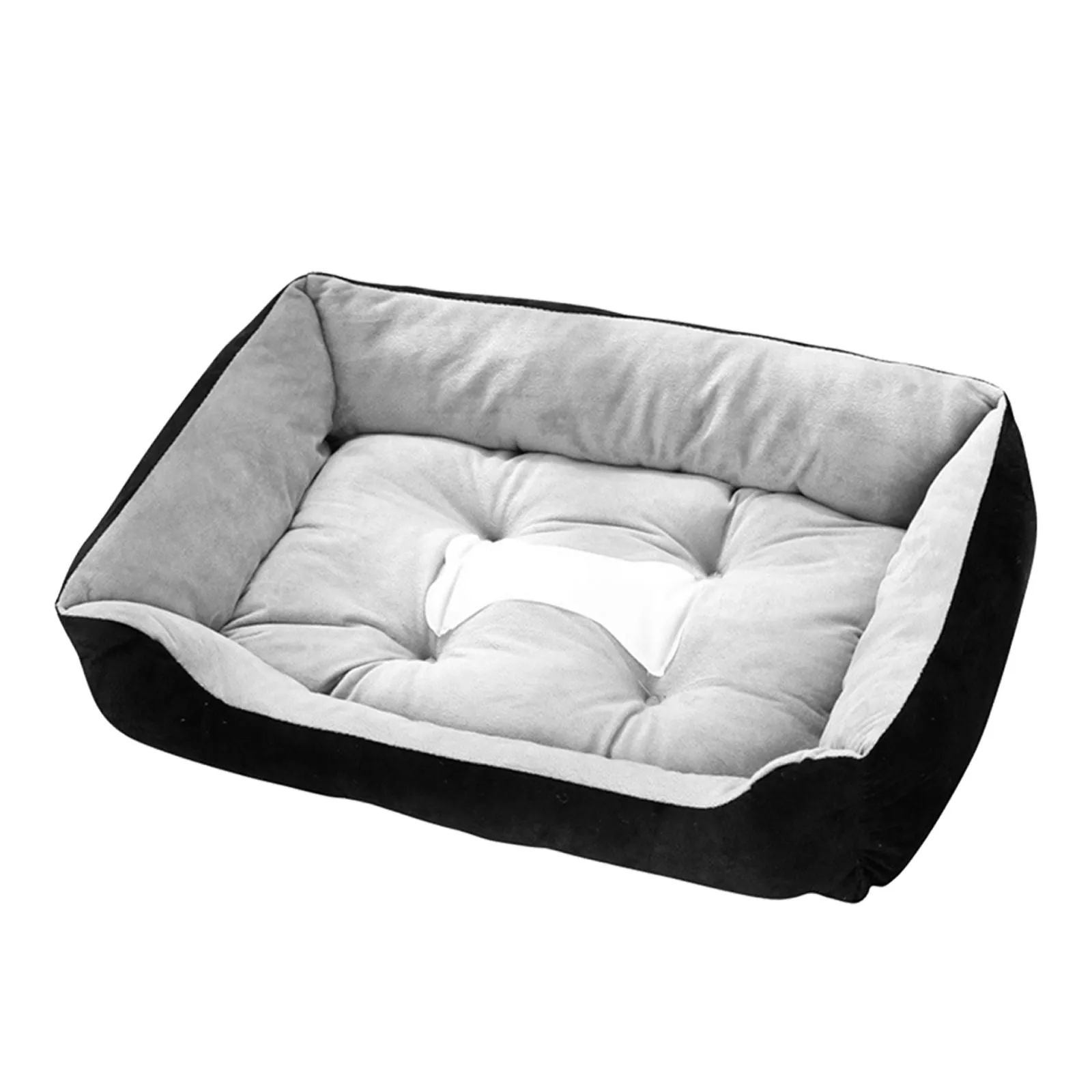 Black Large Dog Calming Bed, Soft Washable, Non-Slip - PawFriends