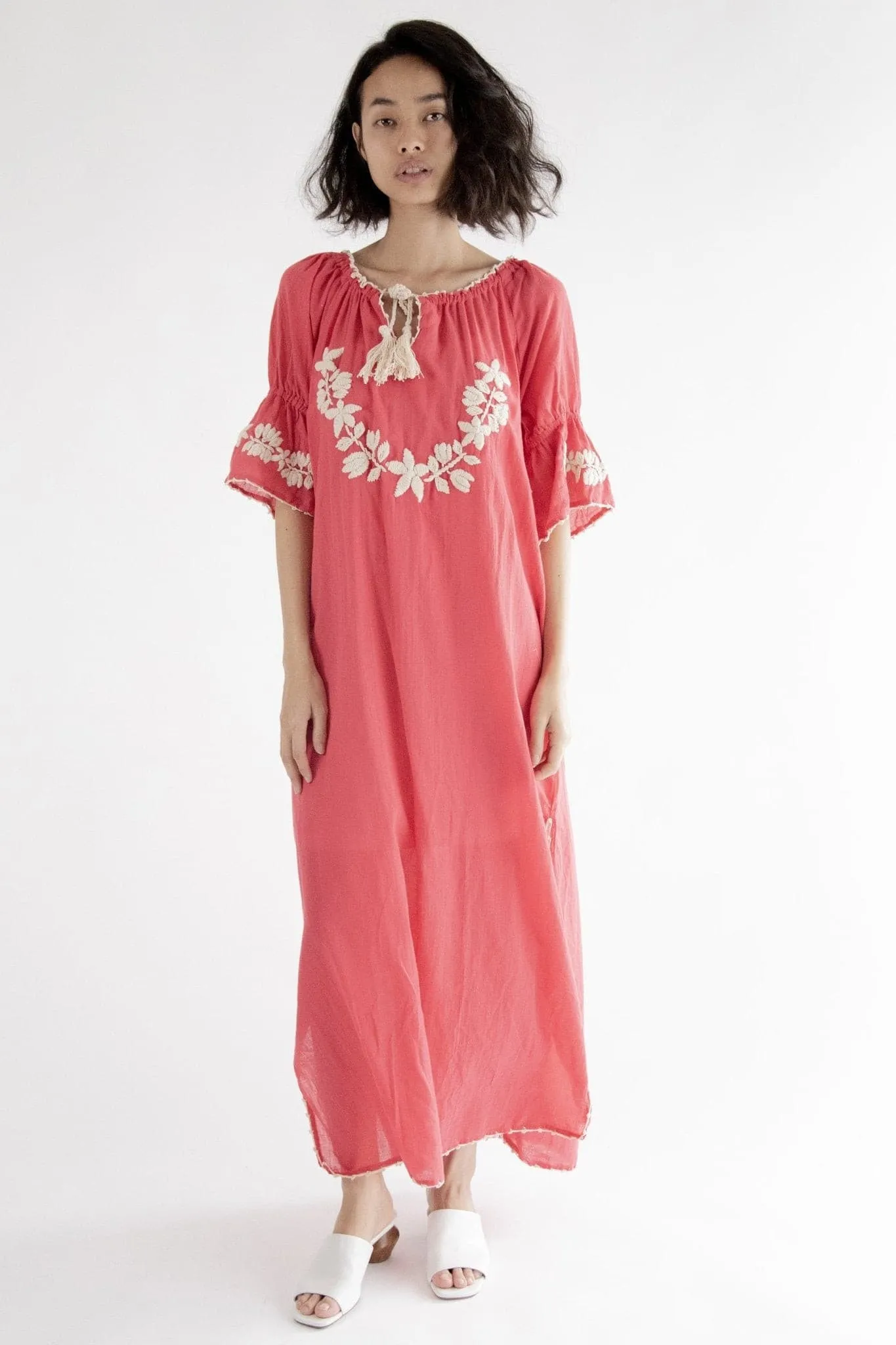 Boho Chic Embroidered Kaftan Dress Cives