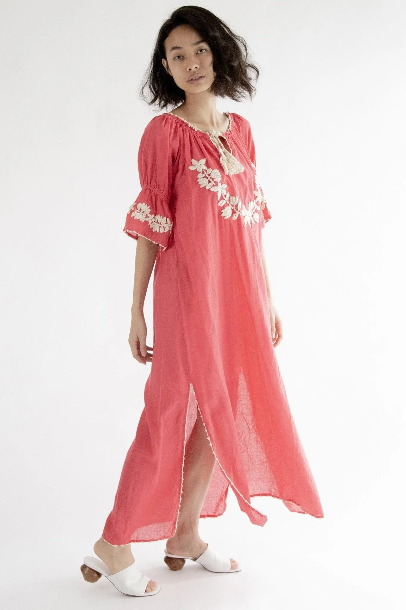 Boho Chic Embroidered Kaftan Dress Cives