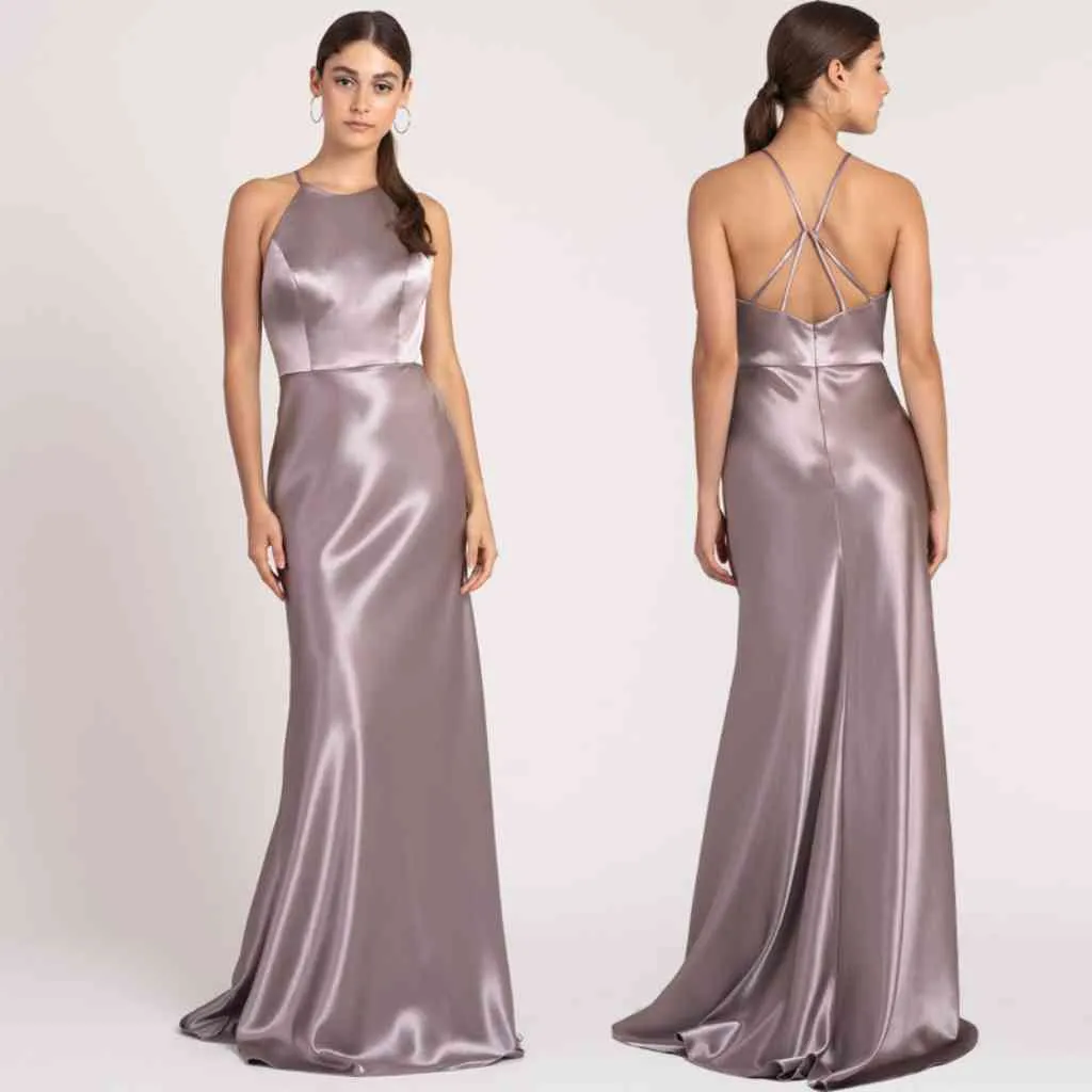 Bridesmaid Satin Evening Dress