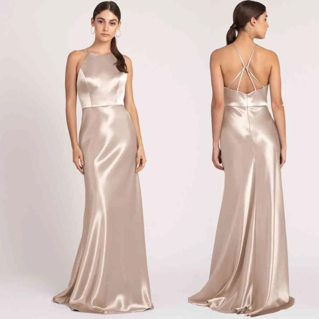 Bridesmaid Satin Evening Dress