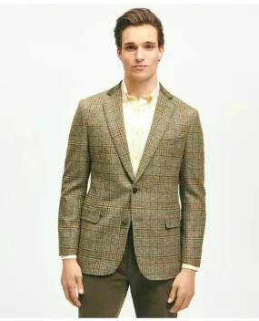 Brooks Brothers Men's Classic Fit Wool Plaid 1818 Sport Coat Brown