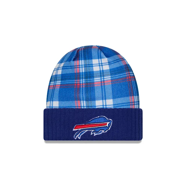 Buffalo Bills NFL New Era Men's Blue 2024 Official Sideline Statement Cuff Knit Hat