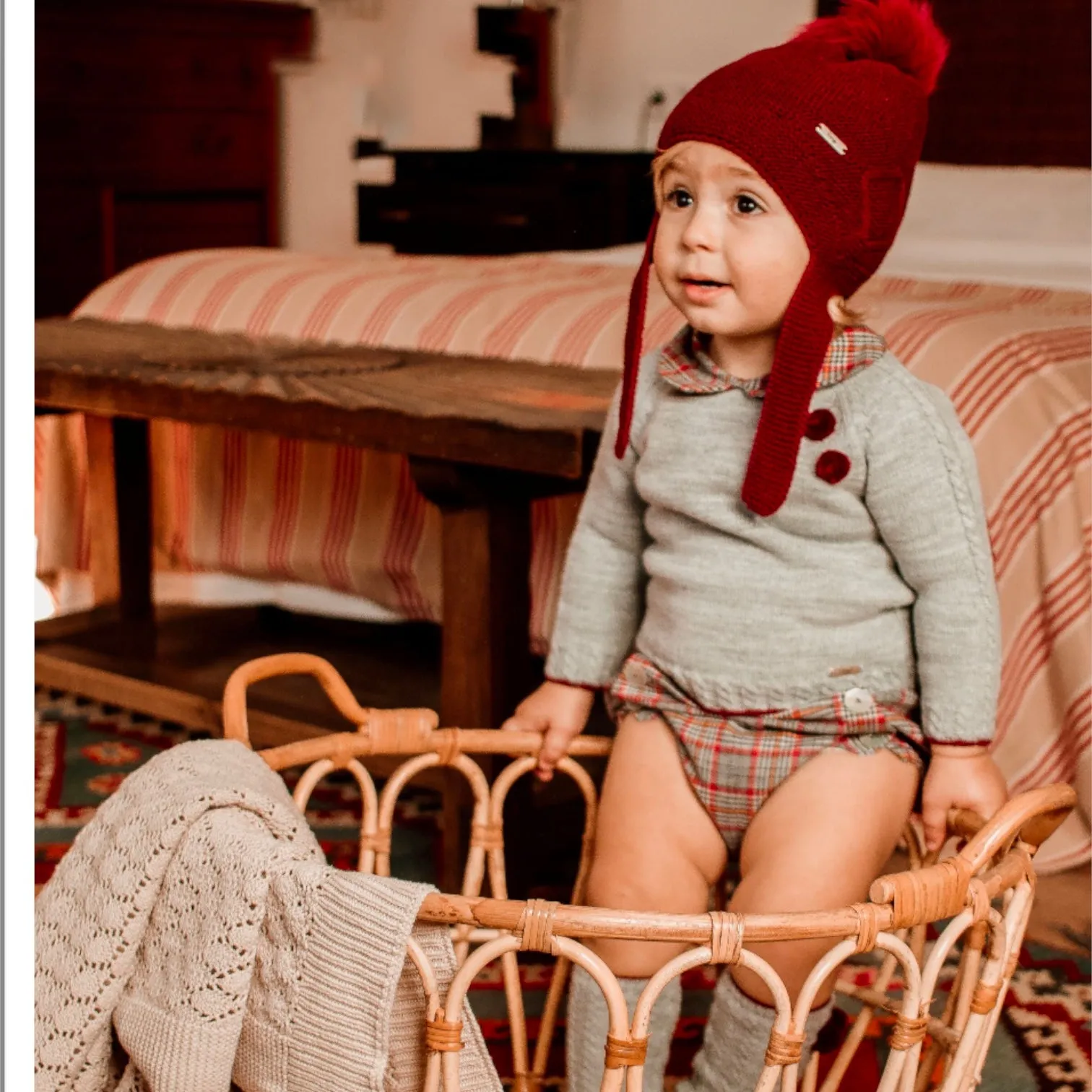 Burgundy Knit Hat