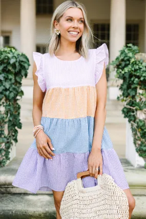 Call Them Out Pink Gingham Babydoll Dress