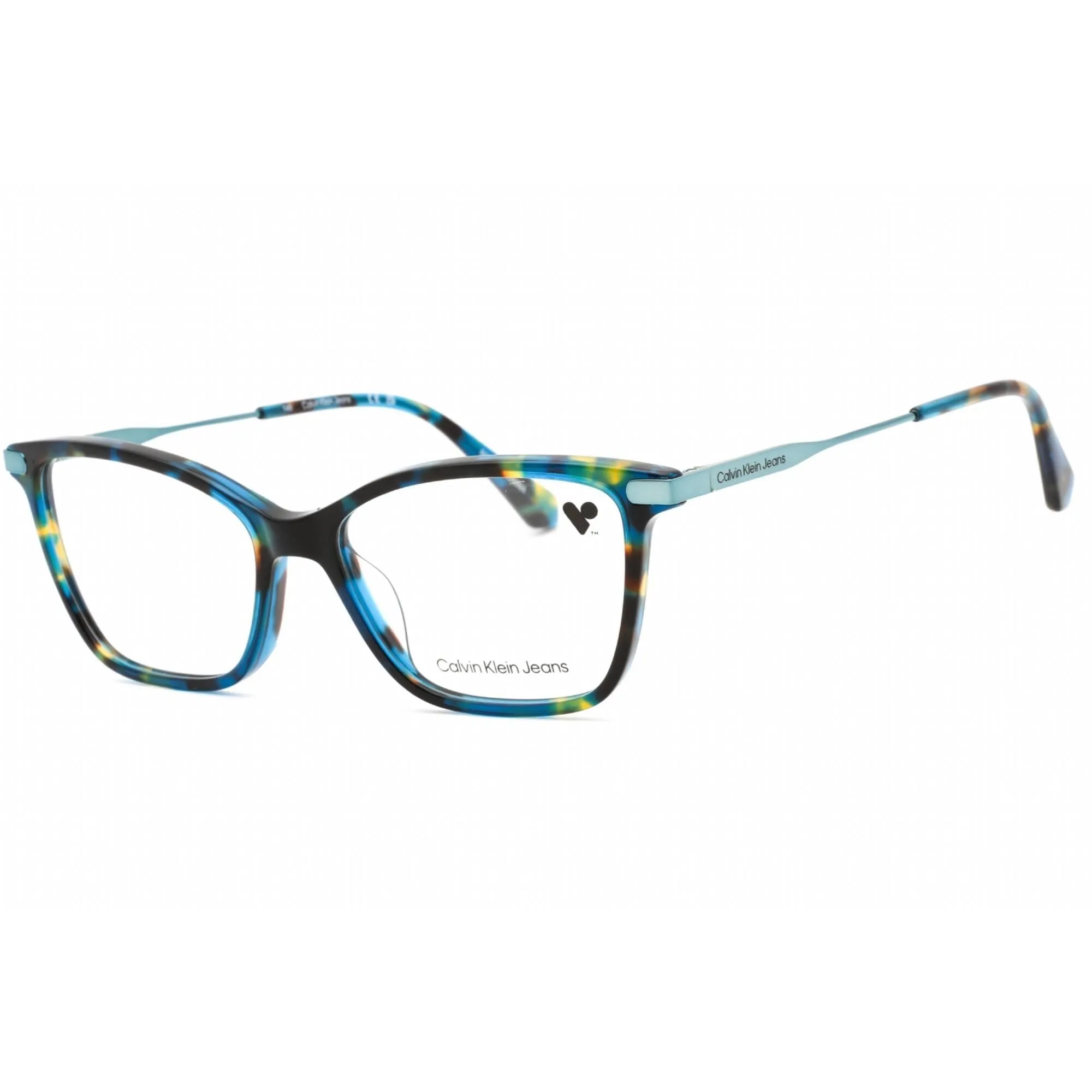 Calvin Klein Jeans Unisex Eyeglasses - Blue Havana Rectangular Frame | CKJ21632 233