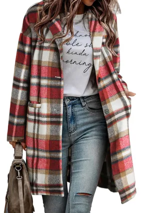 Casual Plaid Coat