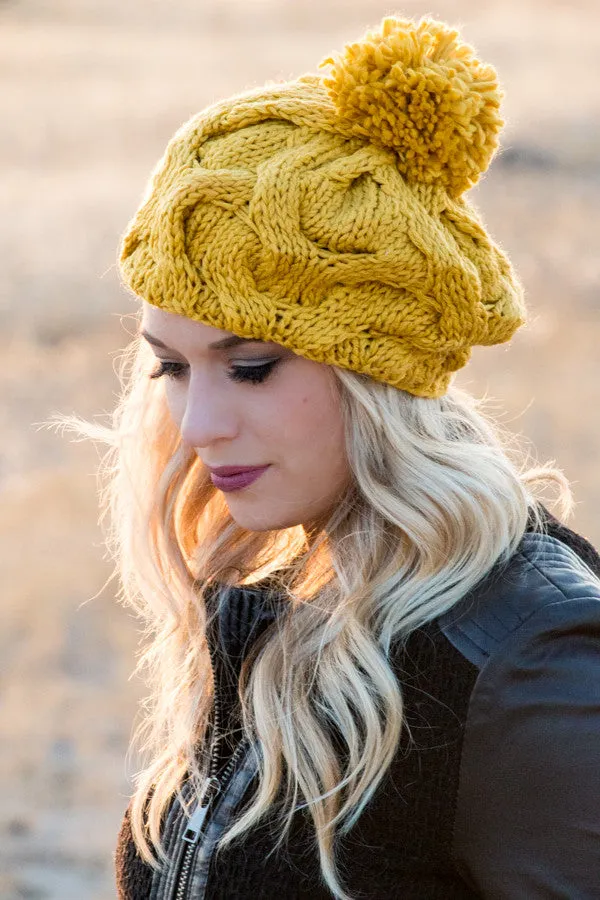 Chunky Knit Pom Pom Beanie