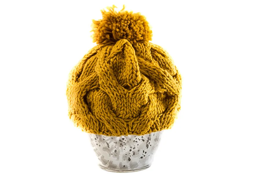 Chunky Knit Pom Pom Beanie