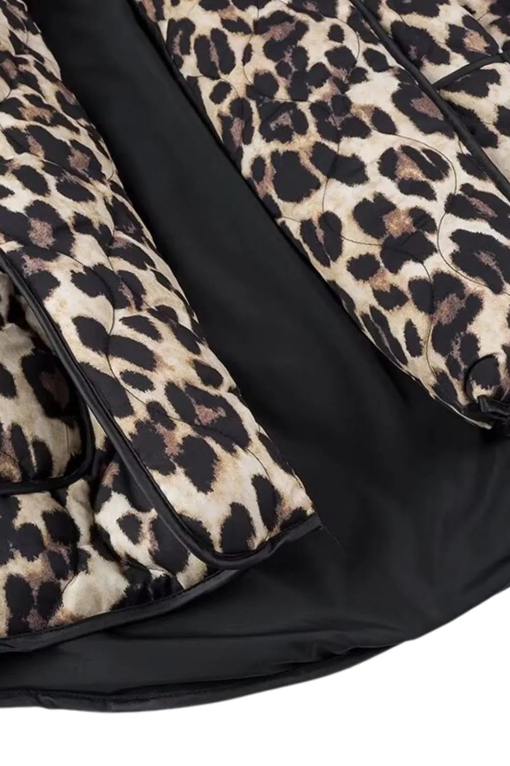 'Claire' Open Front Leopard Print Blouse Jacket