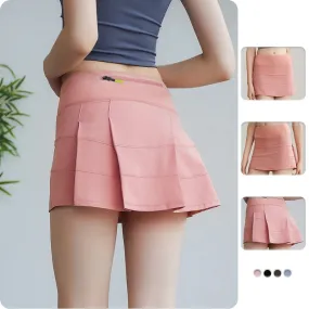 Cloud Hide Pockets Yoga Skirts Sexy High Waist Athletic Quick Dry Women Casual Sports Gym Tennis Golf Running Pleated Skort