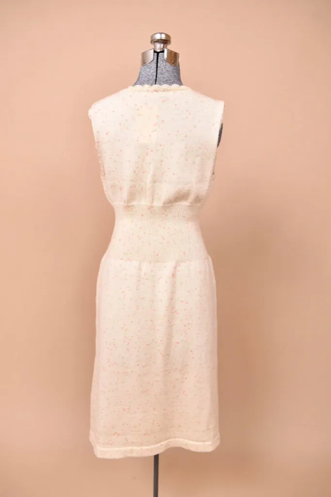 Cream Knit Tank Dress, S/M