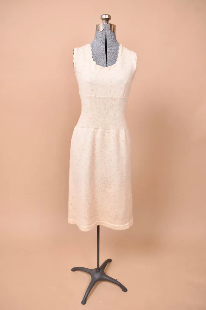 Cream Knit Tank Dress, S/M