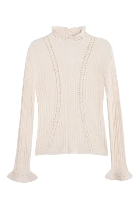 Cream Ribbed Riva Top