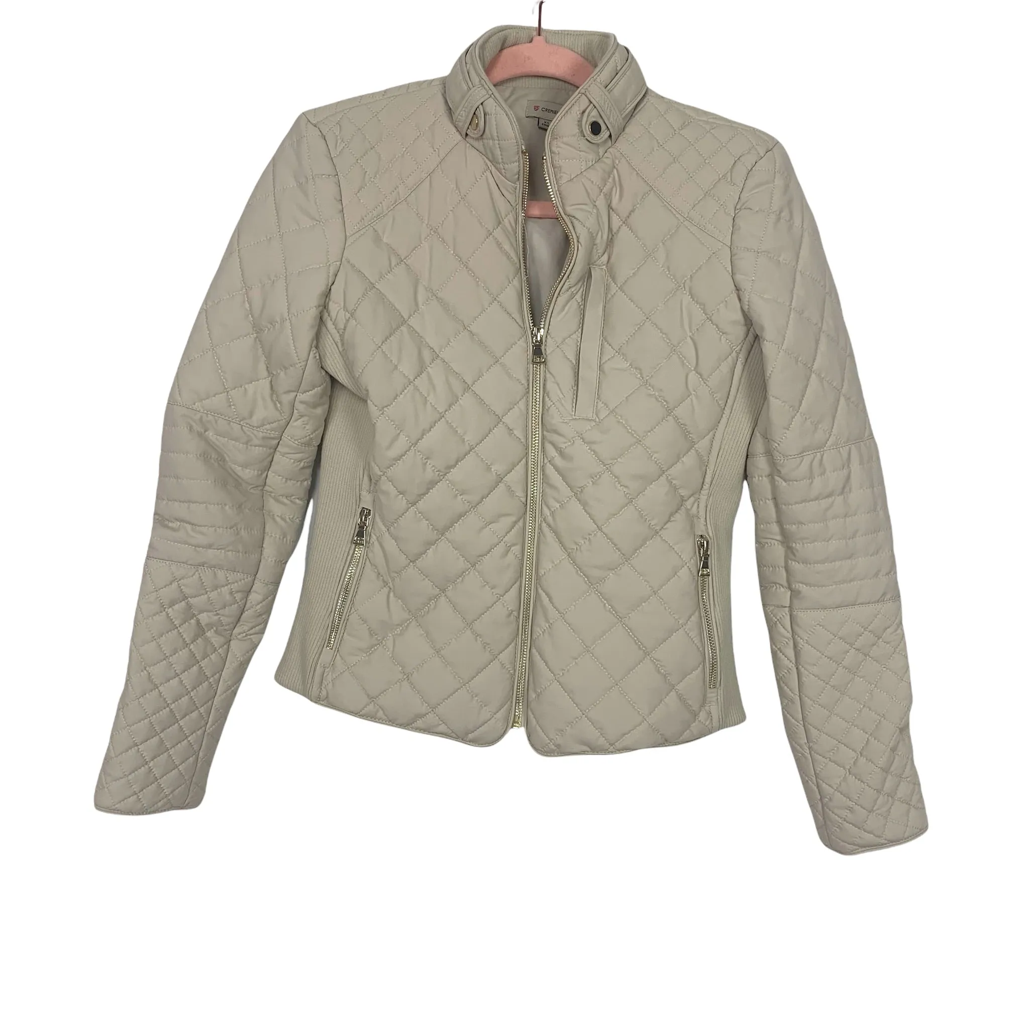 CREMIEUX Tan Quilted Jacket- Size XS