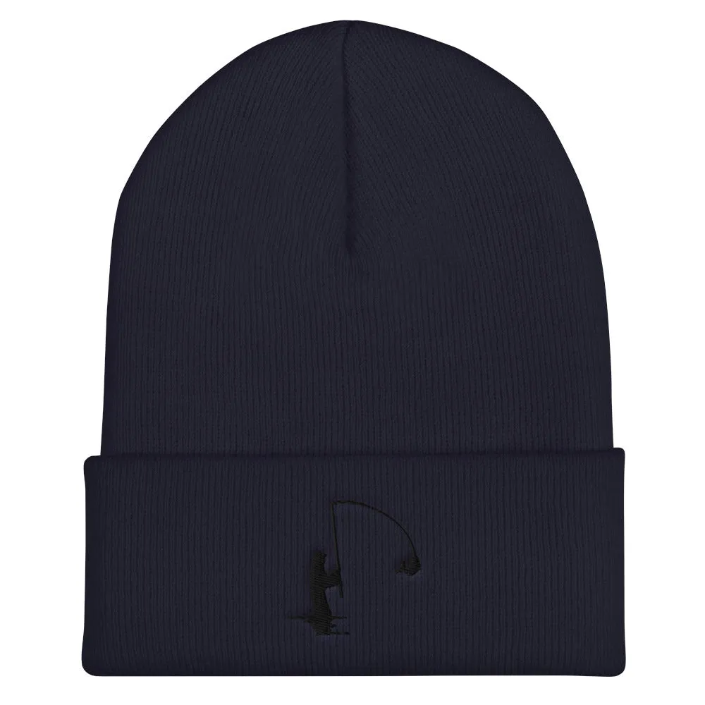 Cuffed Fisherman Embroidered Beanie