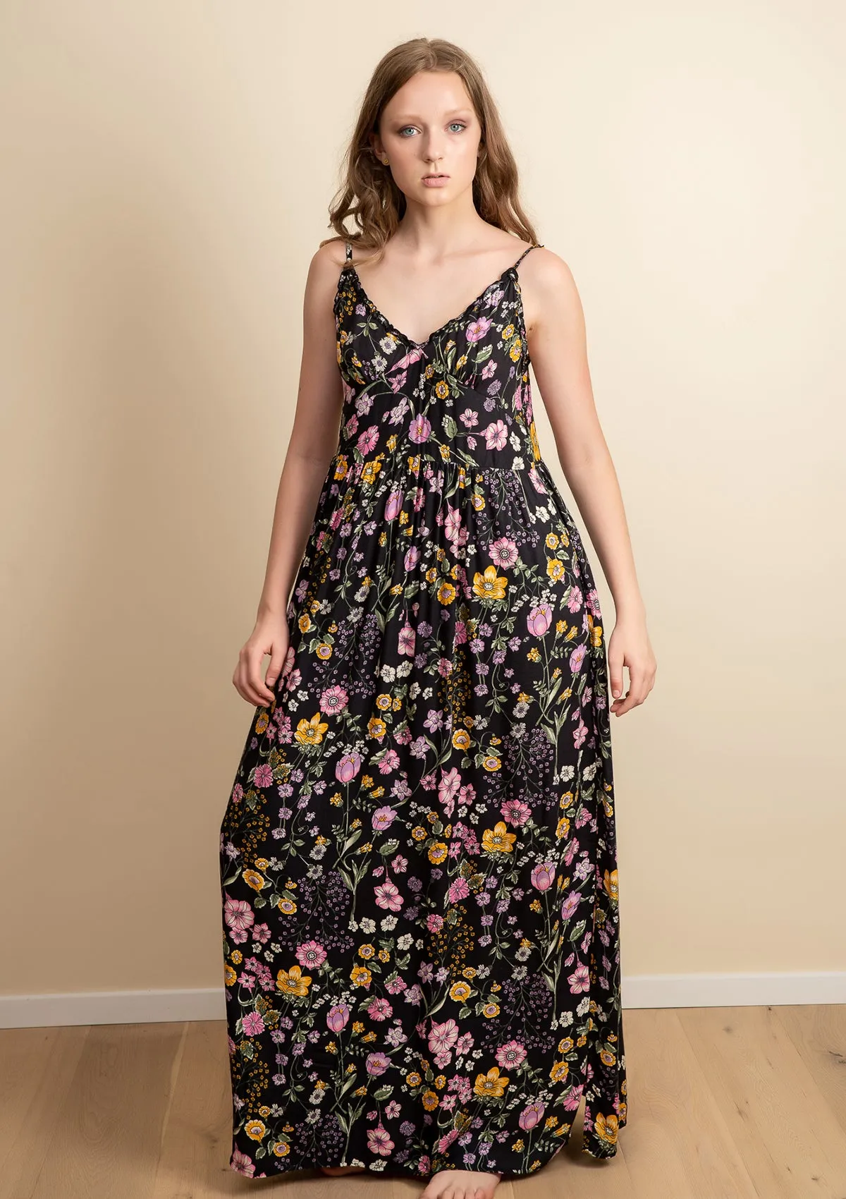 Dahlia Night Flowers Dress