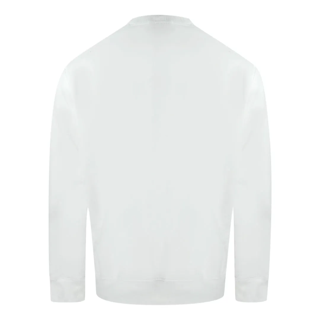 Dsquared2 Large Mirrored Logo Print White Jumper