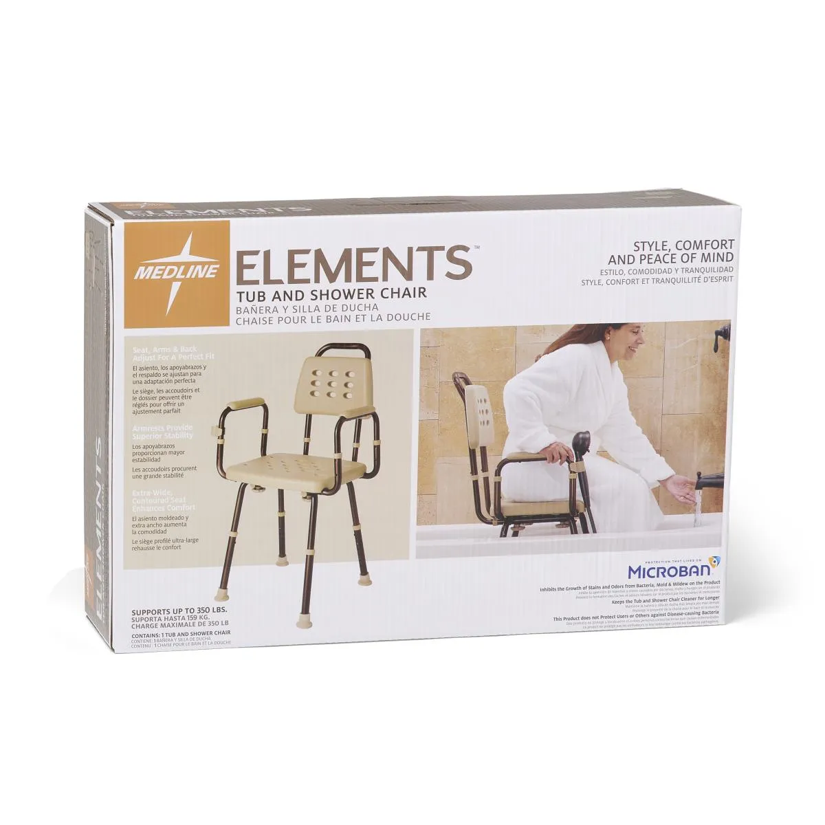 ELEMENTS Shower Chair with Microban