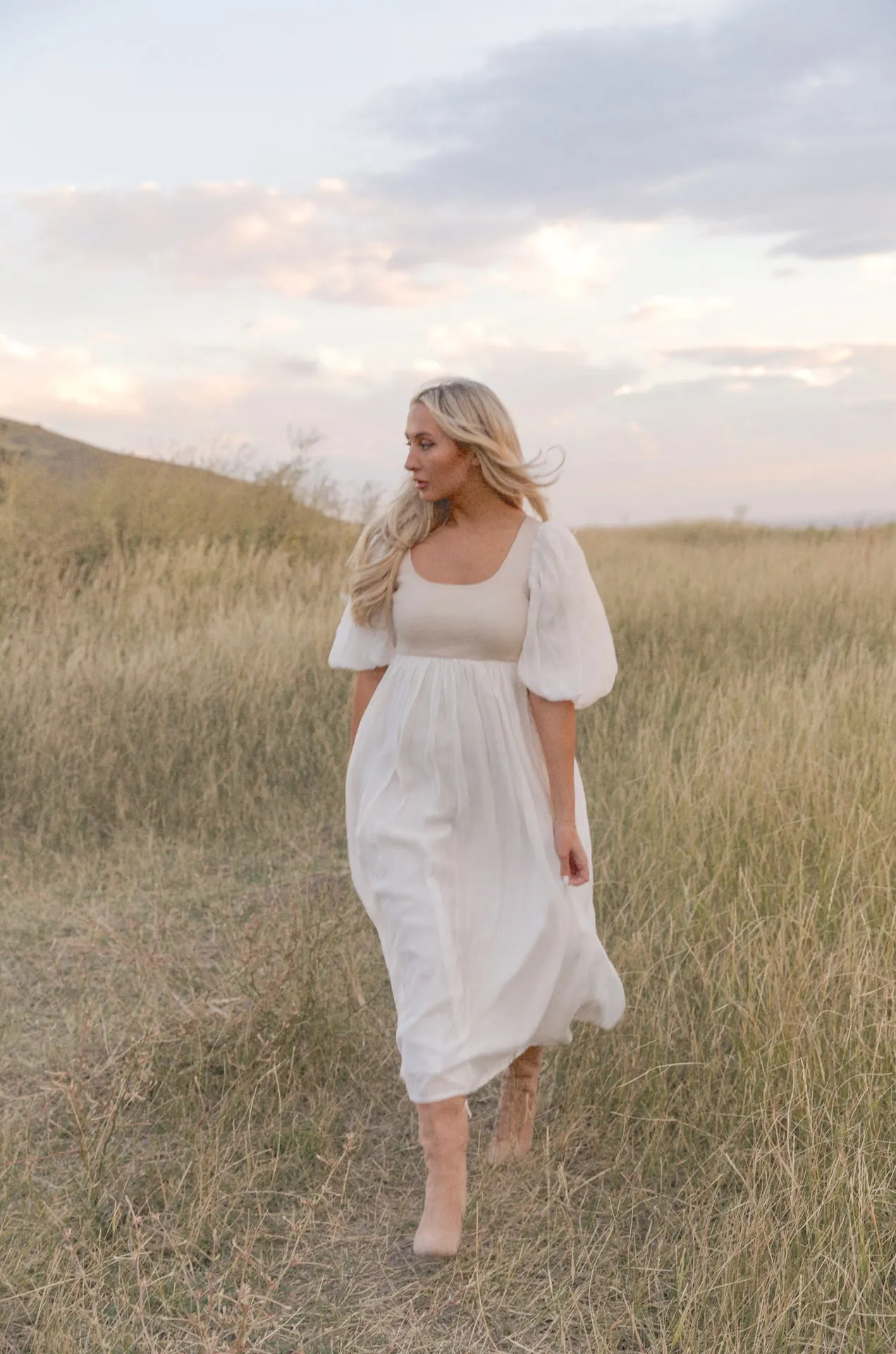 Enchanted Cream Midi Dress