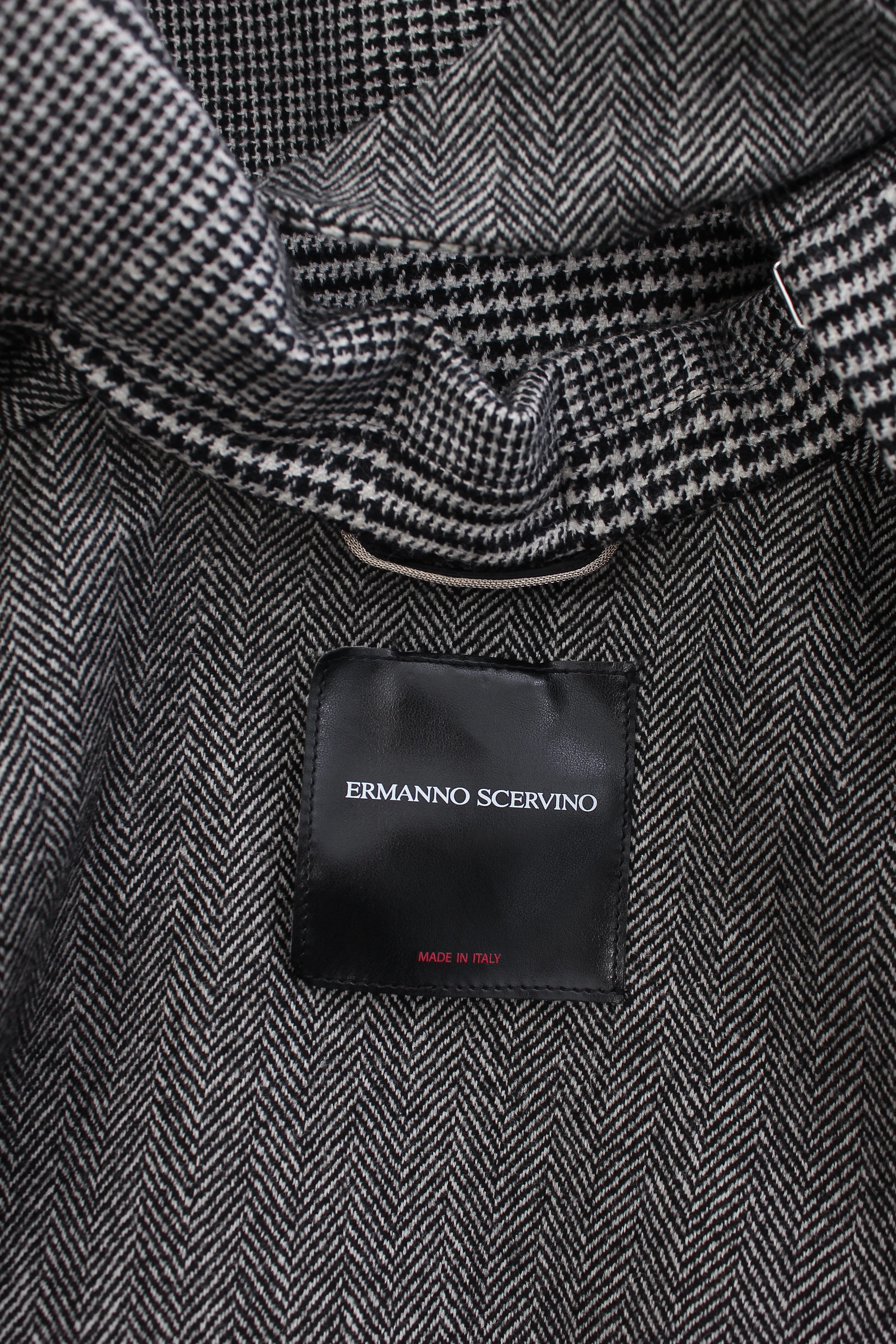 Ermanno Scervino Prince of Wales Check Wool-Blend Cape Coat