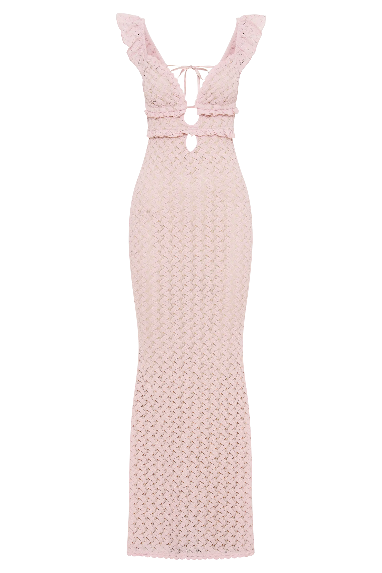 Ezra Lace Maxi Dress - Powder Pink