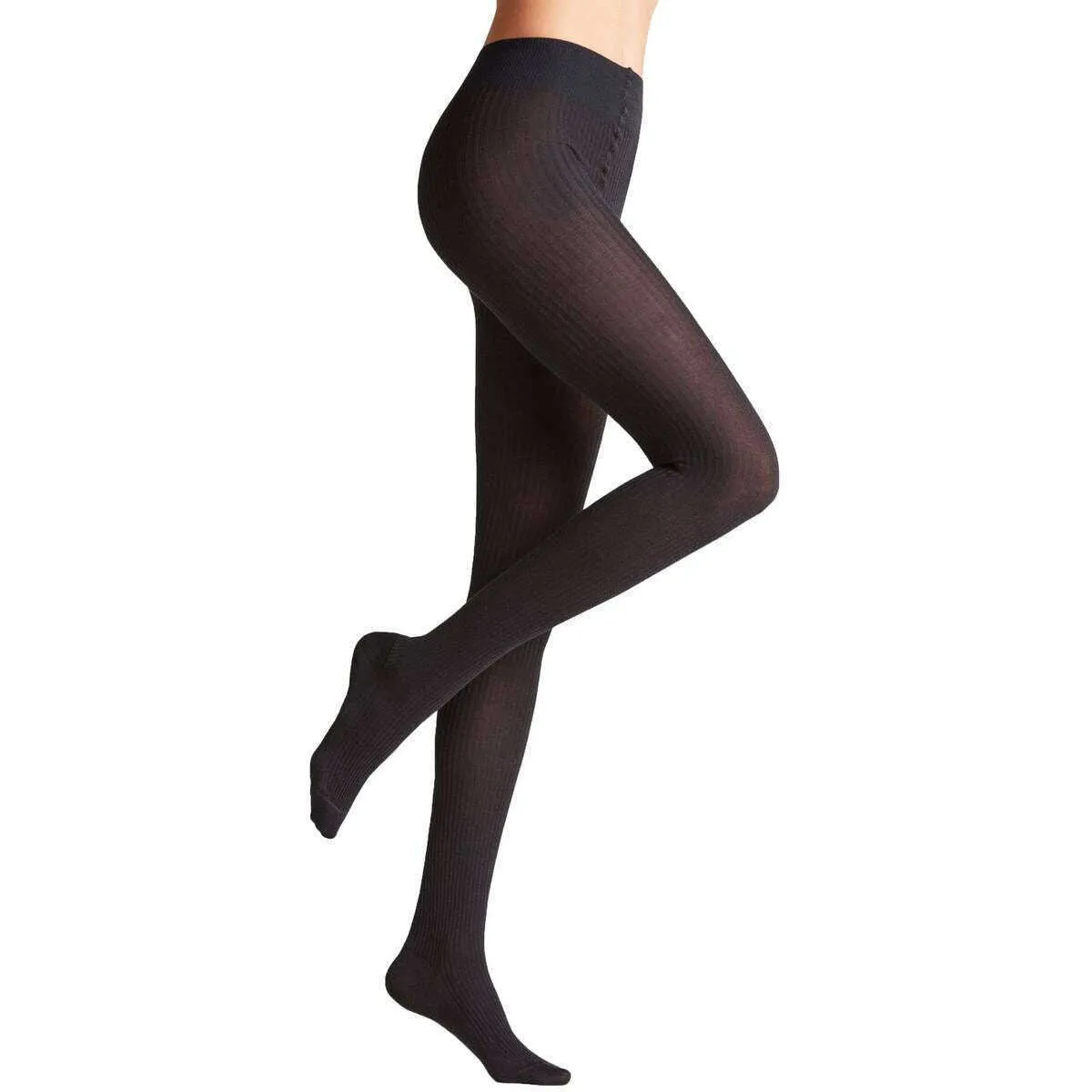 Falke Family Rib Tights - Anthracite Mel Grey